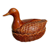Plat barbotine canard vintage