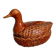 Plat barbotine canard vintage