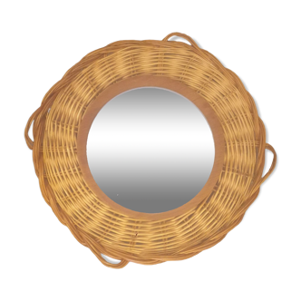 Original rattan mirror