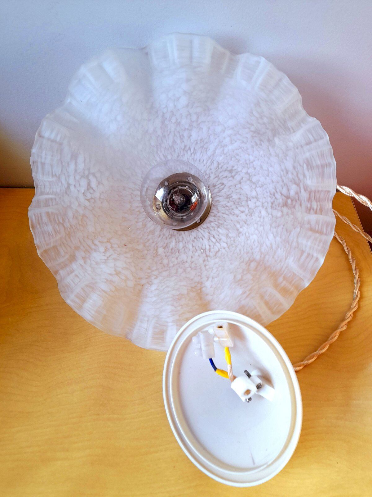 Medusa suspension, speckled Clichy glass 1960