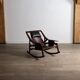 Liceu de Artes e Oficios rocking chair with ottoman, Brazil 1960s