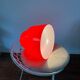 Unique vintage opaline interior red glass lamp