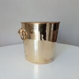 Champagne bucket in solid golden brass