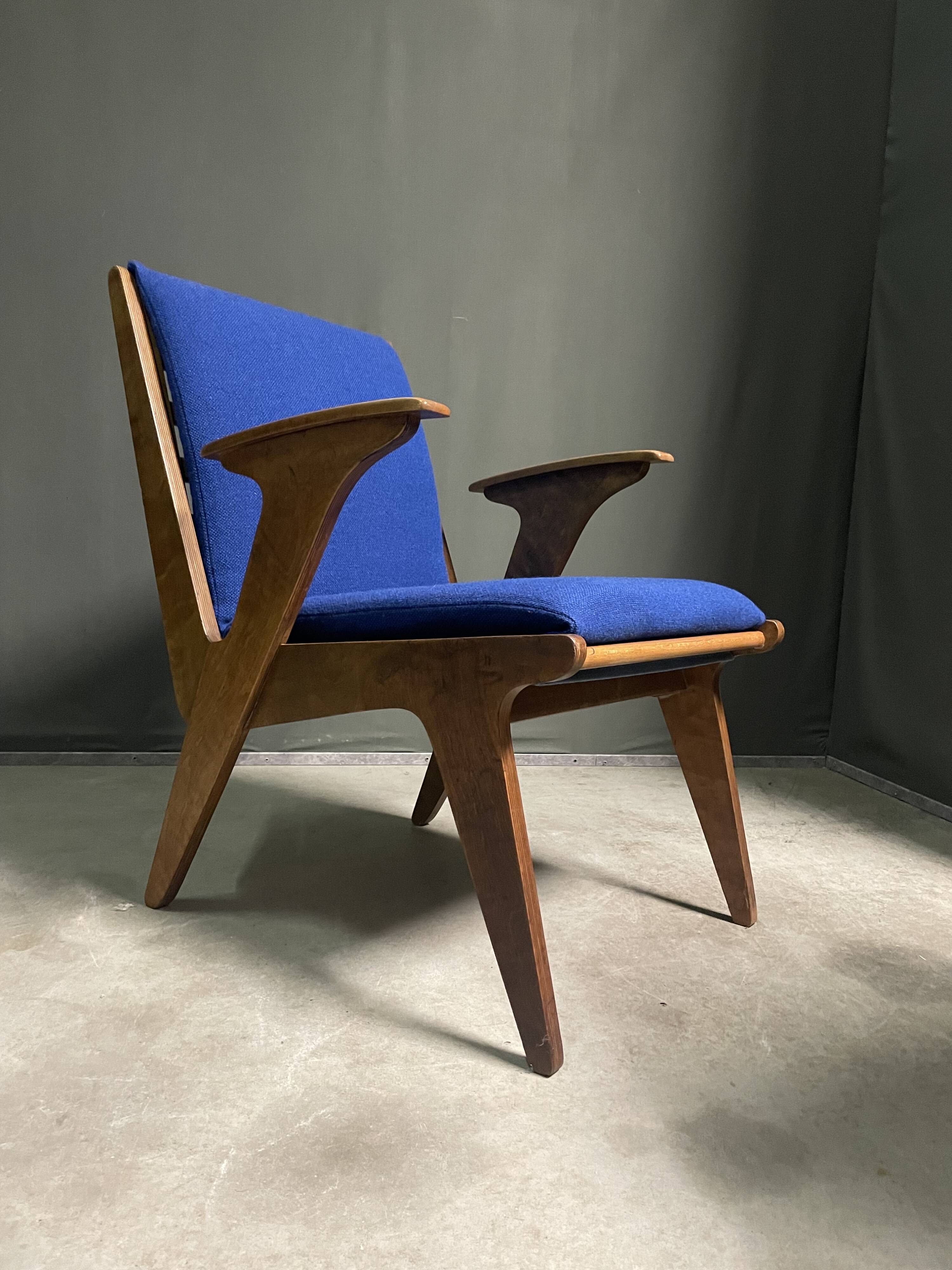 Very rare lounge chair by wim van gelderen for spectrum, 1950s