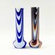 Pair of marbled murano glass vases by carlo moretti, italy, 1970s