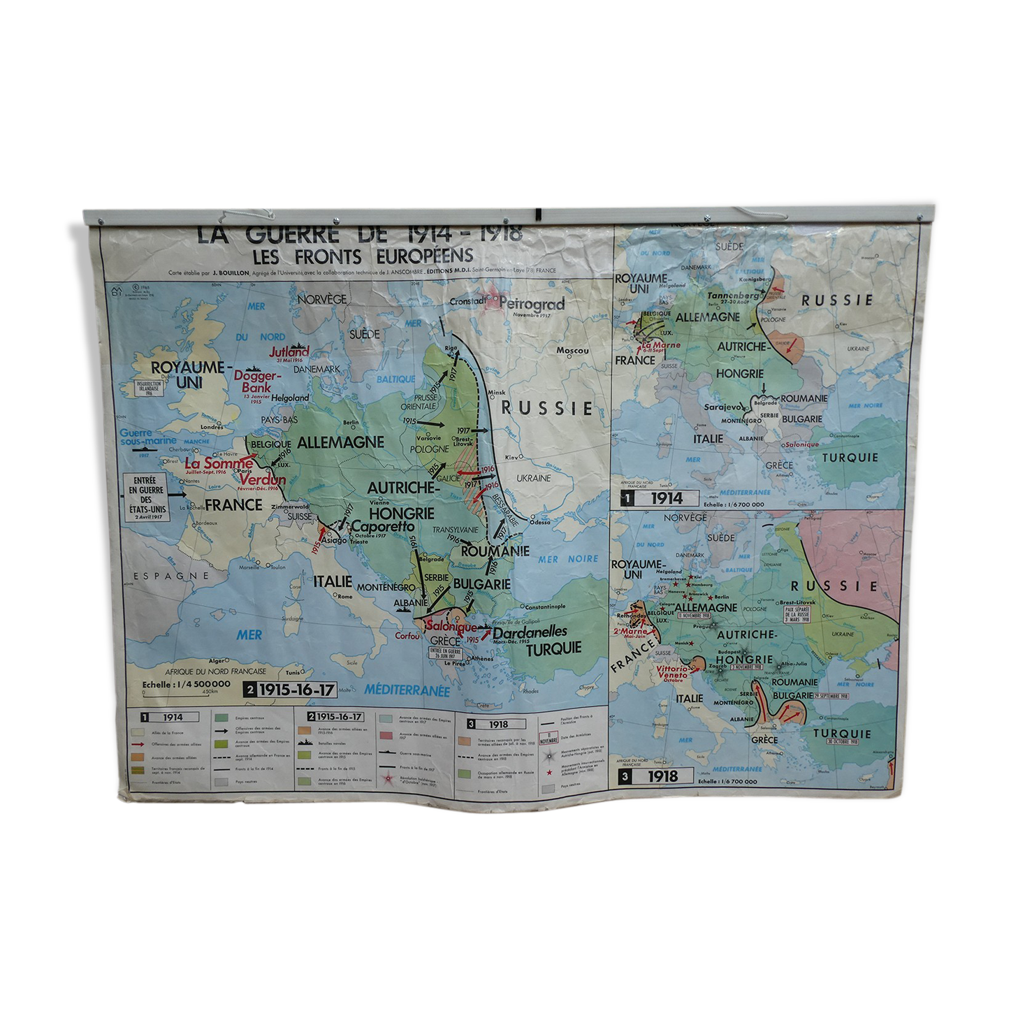 Vintage school card MDI The War of 1914-1918 -N2