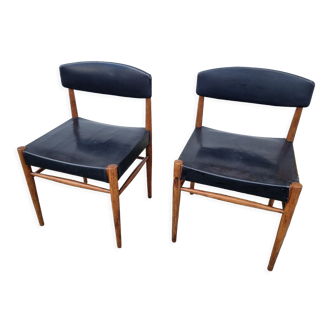 2 chaises scandinave de 1960
