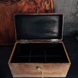 Old wooden kitchen storage box
