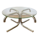 Vintage round tubular coffee table 1970
