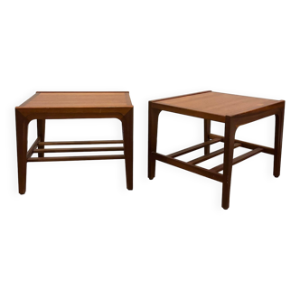 Pair of Scandinavian teak bedside tables