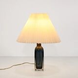 Blue crystal table lamp by Carl Fagerlund for Orrefors model RD1406