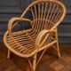 Suite of three rattan armchairs 1960 with original patina