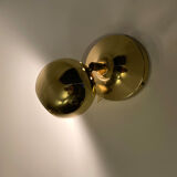 Pair Vintage Spot Wall Lamp, 60s. Brass Globe