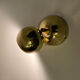 Pair Vintage Spot Wall Lamp, 60s. Brass Globe