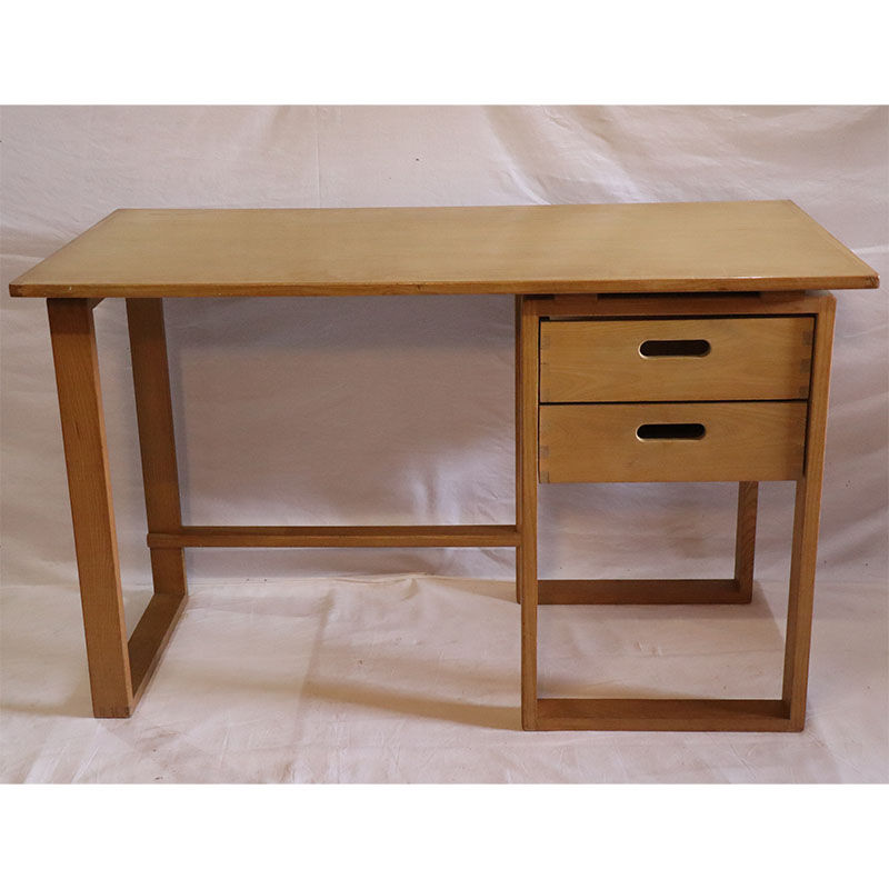 Desk and its vintage wooden chair 1960