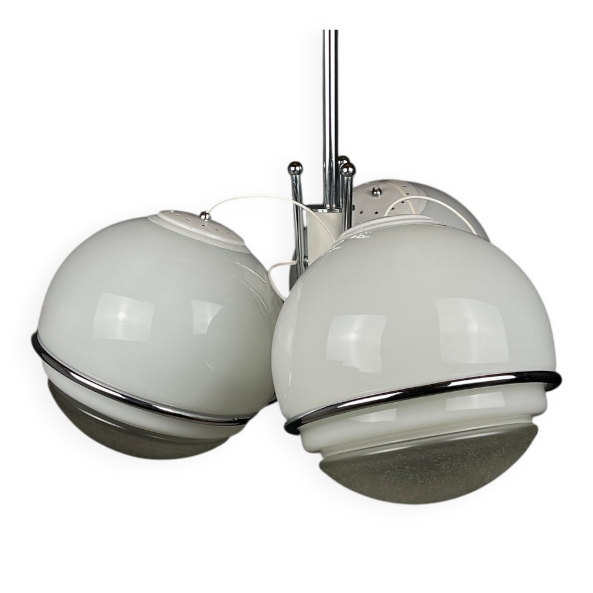 Large Italian globe pendant lamp by Gino Sarfatti, 1960s.