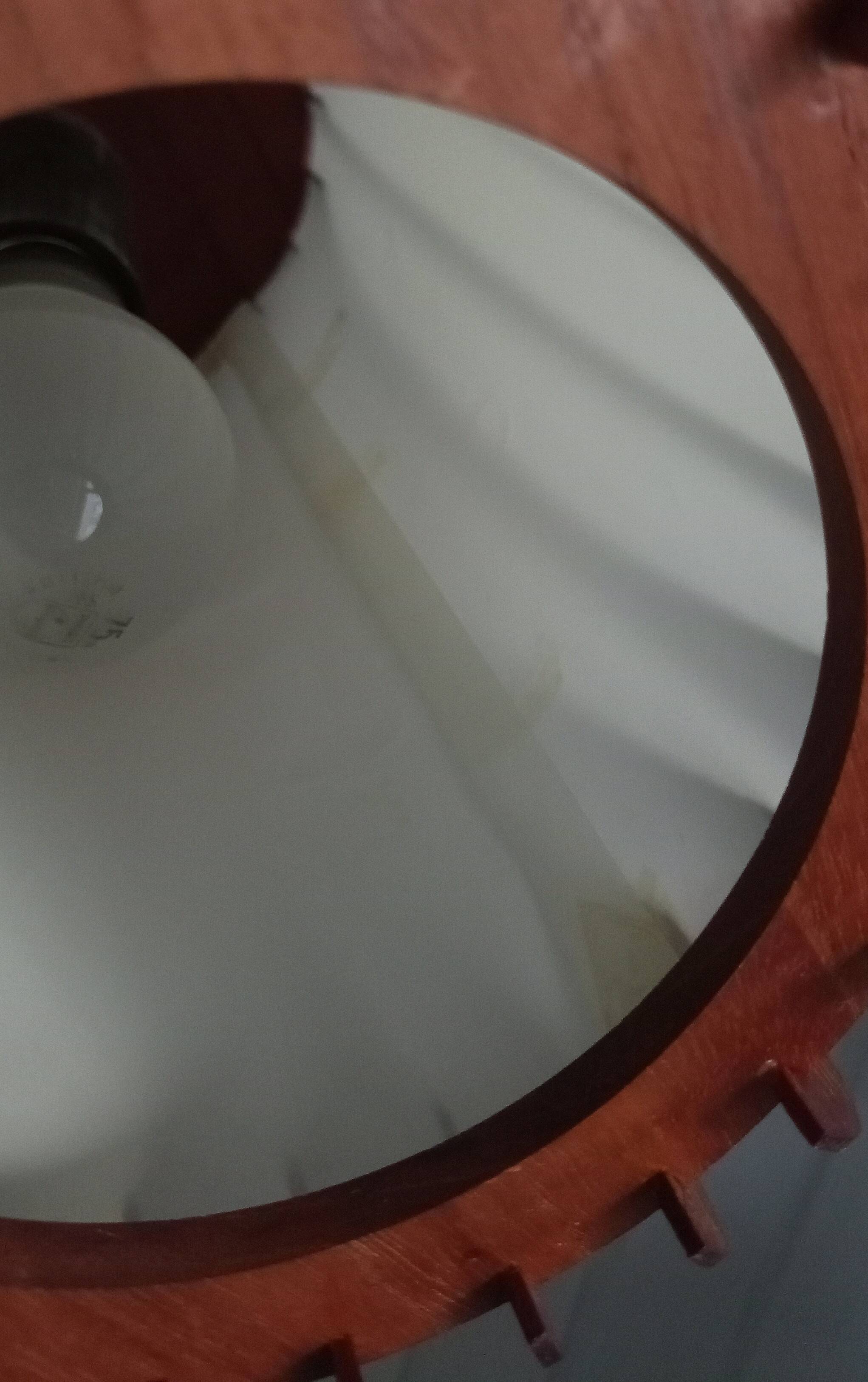 danish ceiling lamp in teak and paper from the 60s