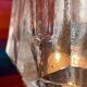 Set of 2 Swedish brutalist frosted glass candle holders.