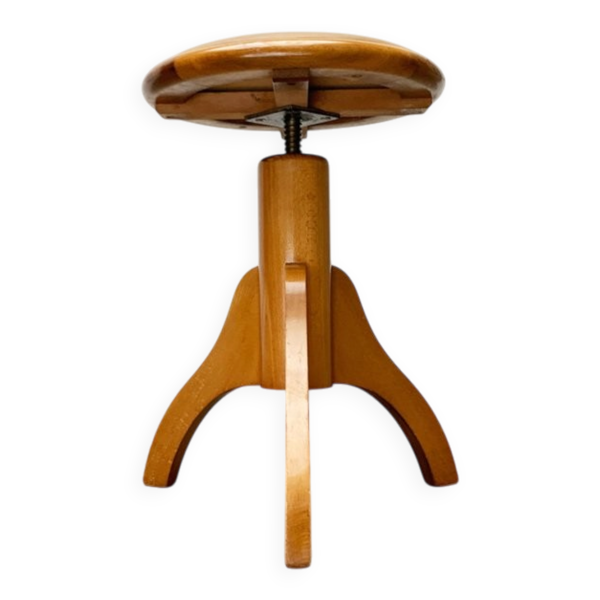 Tabouret Rotatif Trépied Industriel Milieu du Siècle, Années 1960