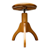 Tabouret Rotatif Trépied Industriel Milieu du Siècle, Années 1960