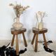 Paire de tabourets brutalistes