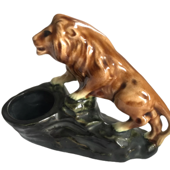 Zoomorphic lion ceramic egg cup