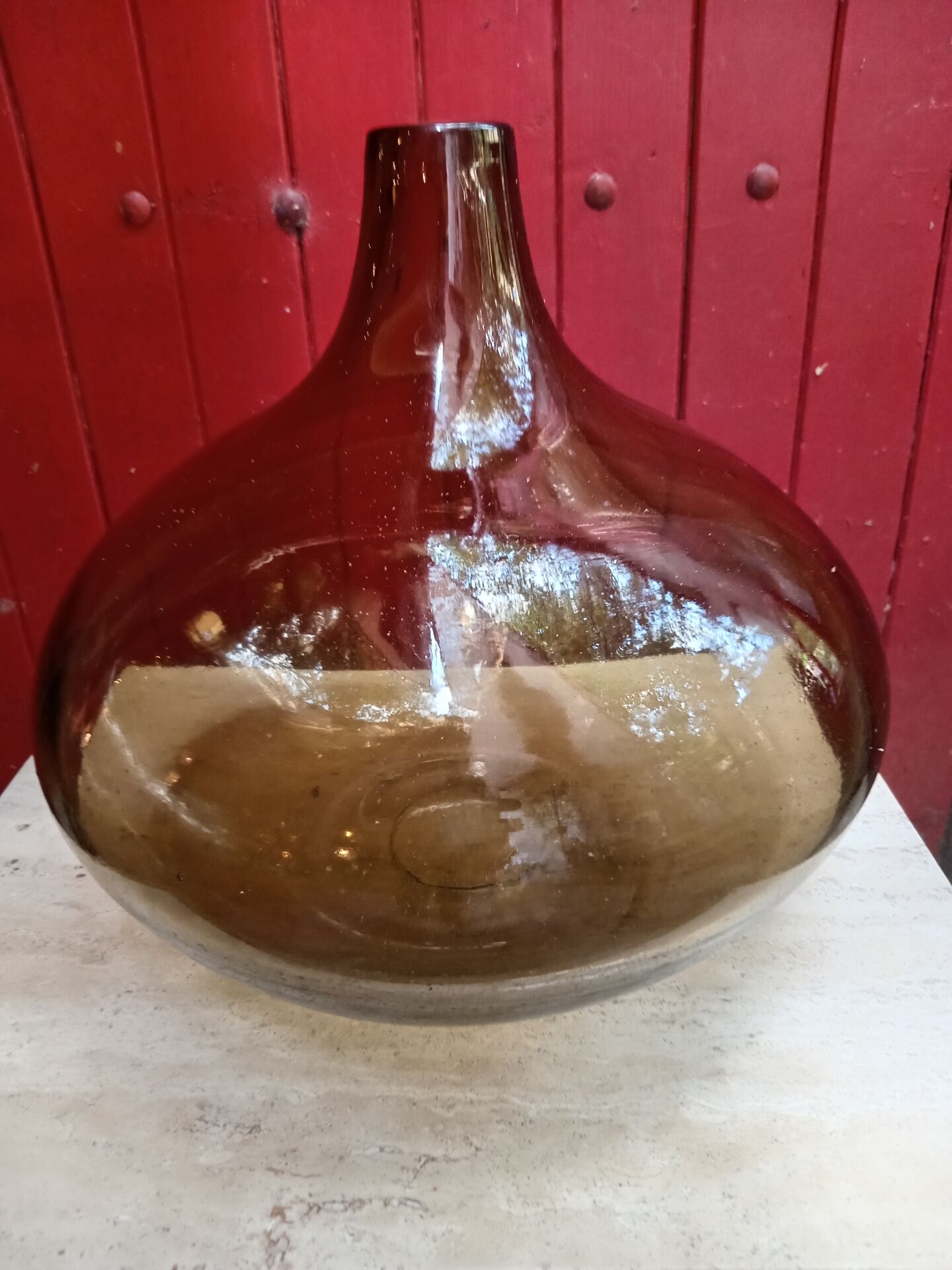 Smoked glass vase
