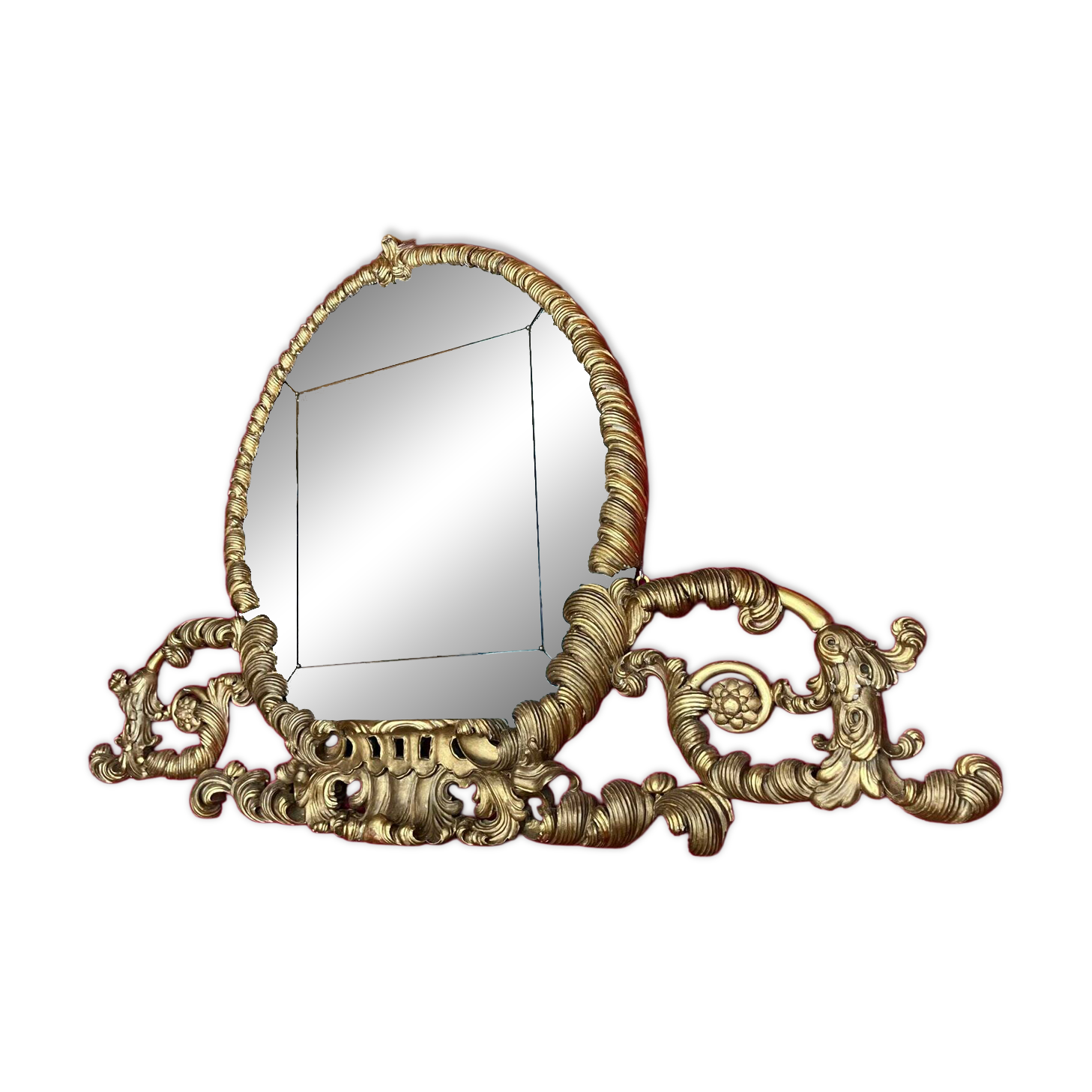 19th Century Florentine Eclectic Gilt Wood Mirror with Cinematic Provenance, 1890s