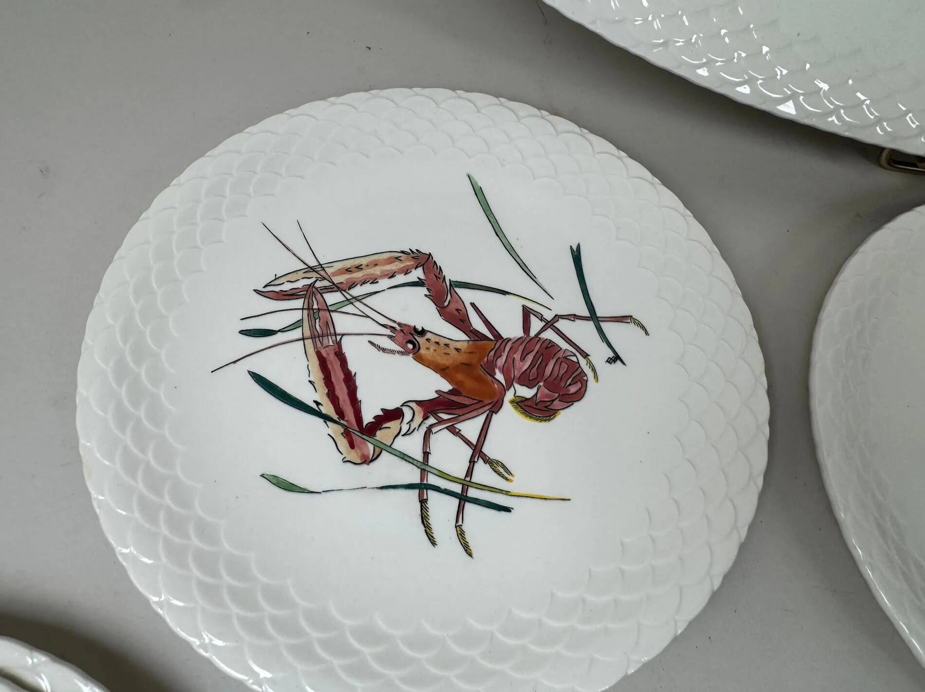 Gien Service de table modèle "Grands Crustacés"