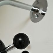 Black Sputnik coat rack and chrome 80s design