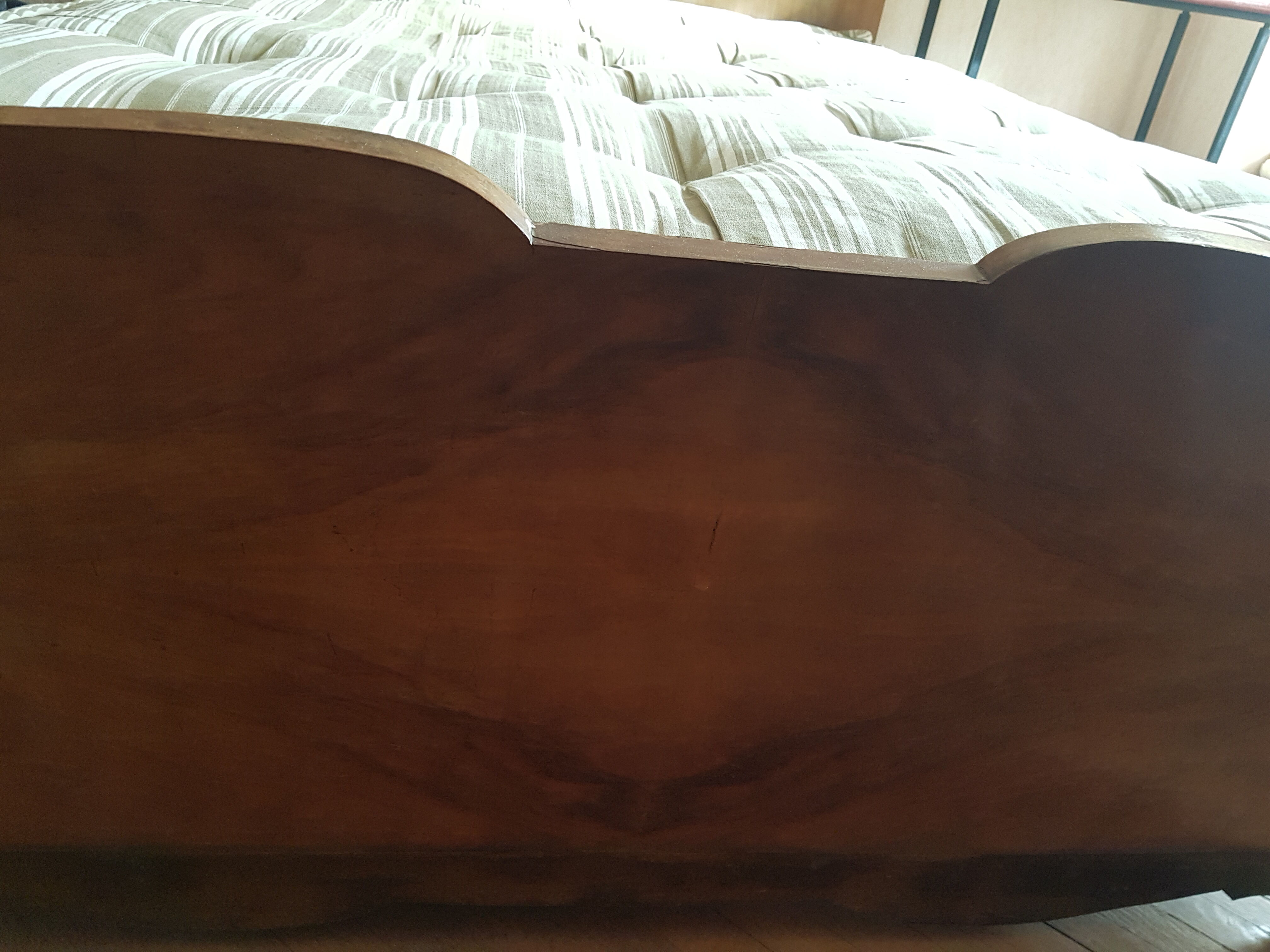 Bed frame with headboard whiskers