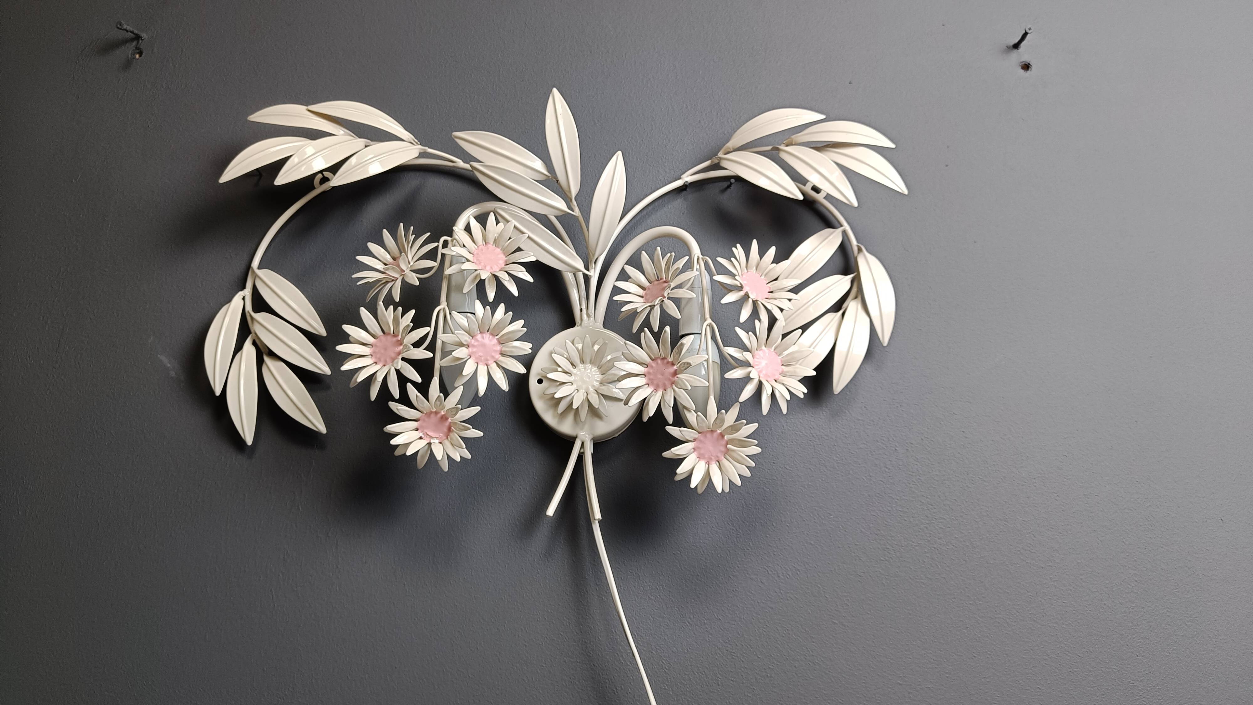 Vintage floral  wall lamp by Hans Kögl , 1970s