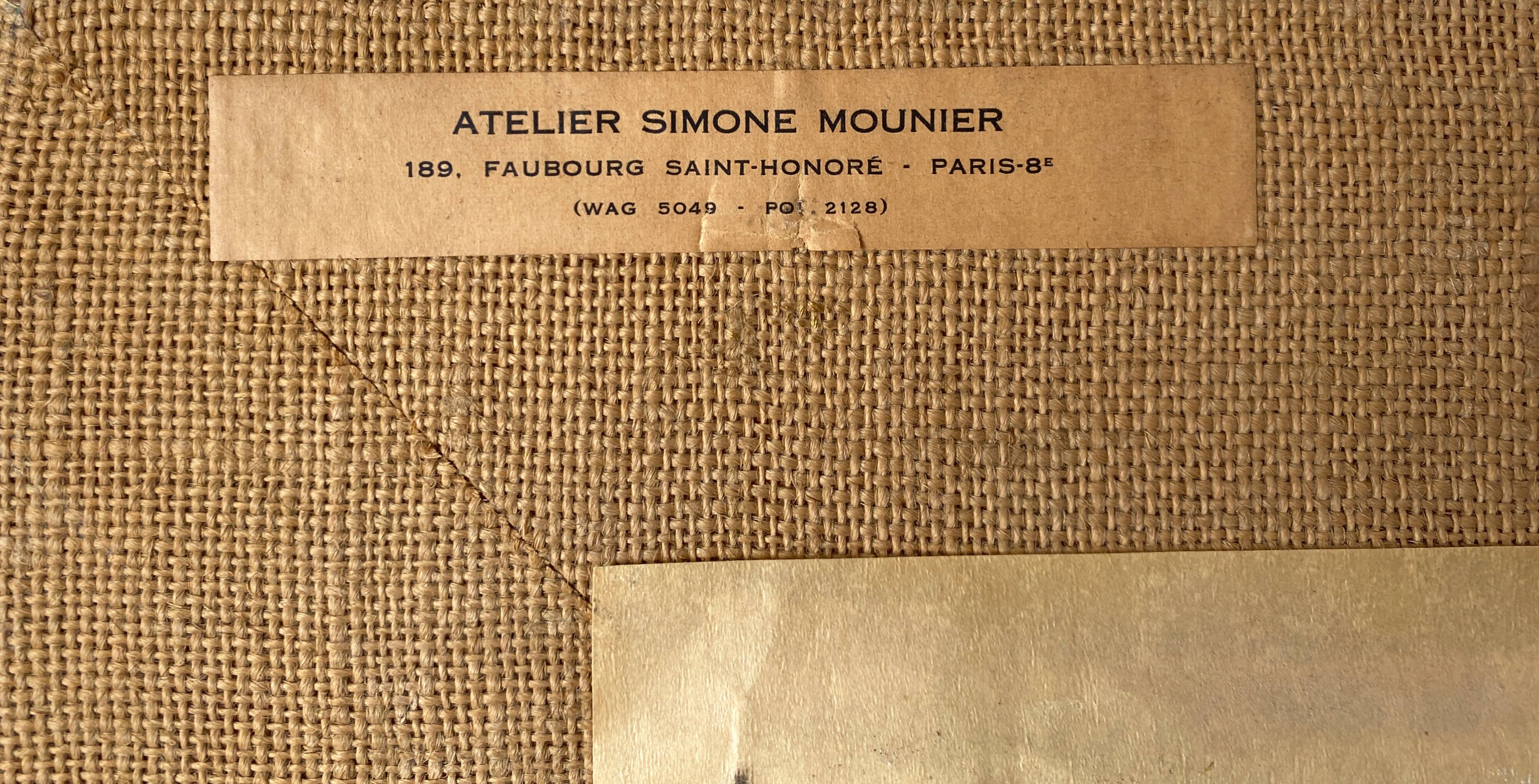 Painting "Bouquet of white flowers" HST signed Simone Mounier