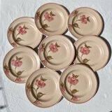 Pink Gien dessert plates