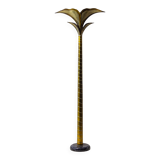 Rare brass palm floor lamp by Henri Fernandez, 1970s