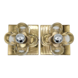 Pair of vintage wall lamps by Sische Lighting, 70's