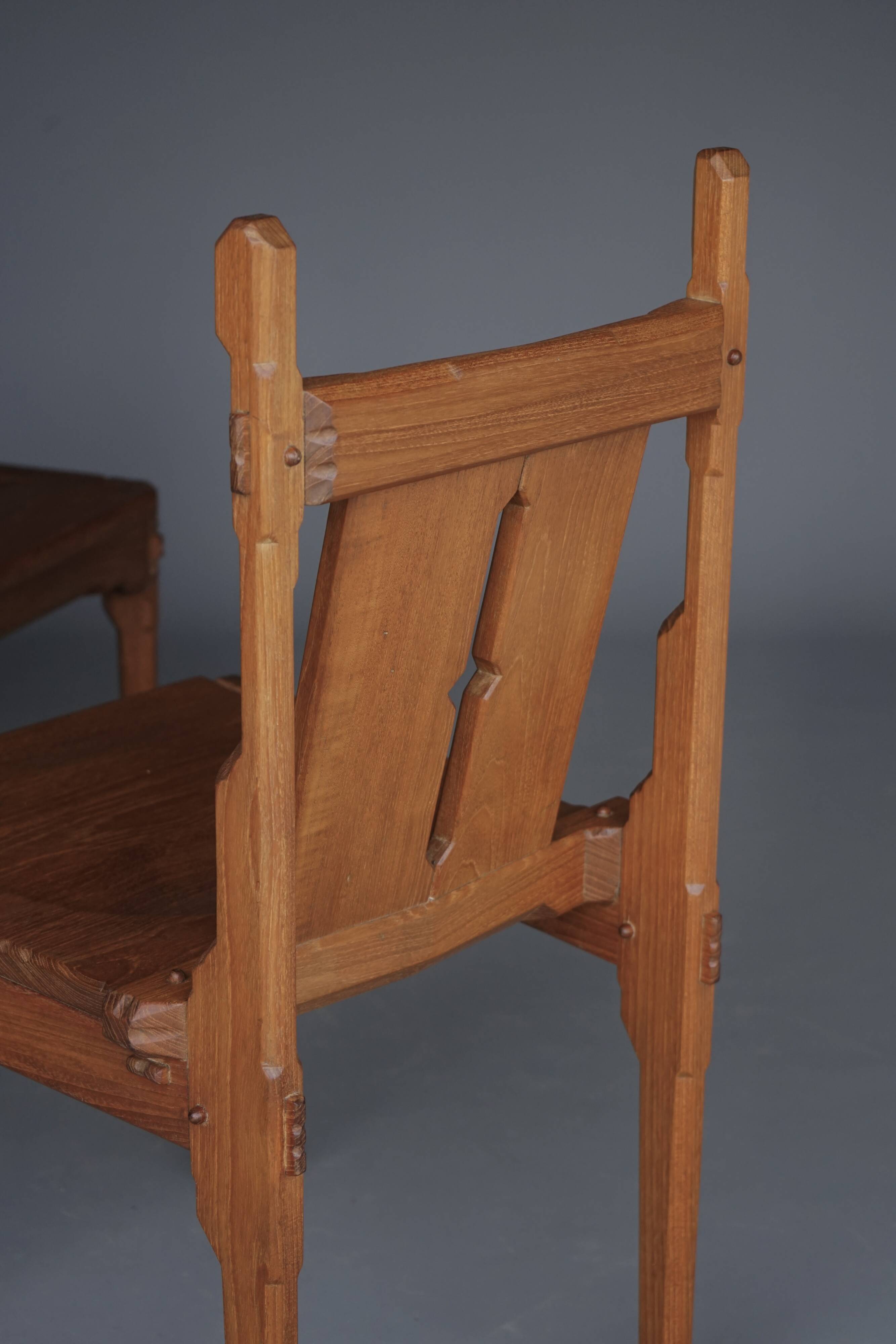 Rare Dutch Dutch side chairs by Alexander Kropholler, 1930s