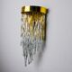 Venini waterfall wall lamp, Murano glass rods, Italy 1970