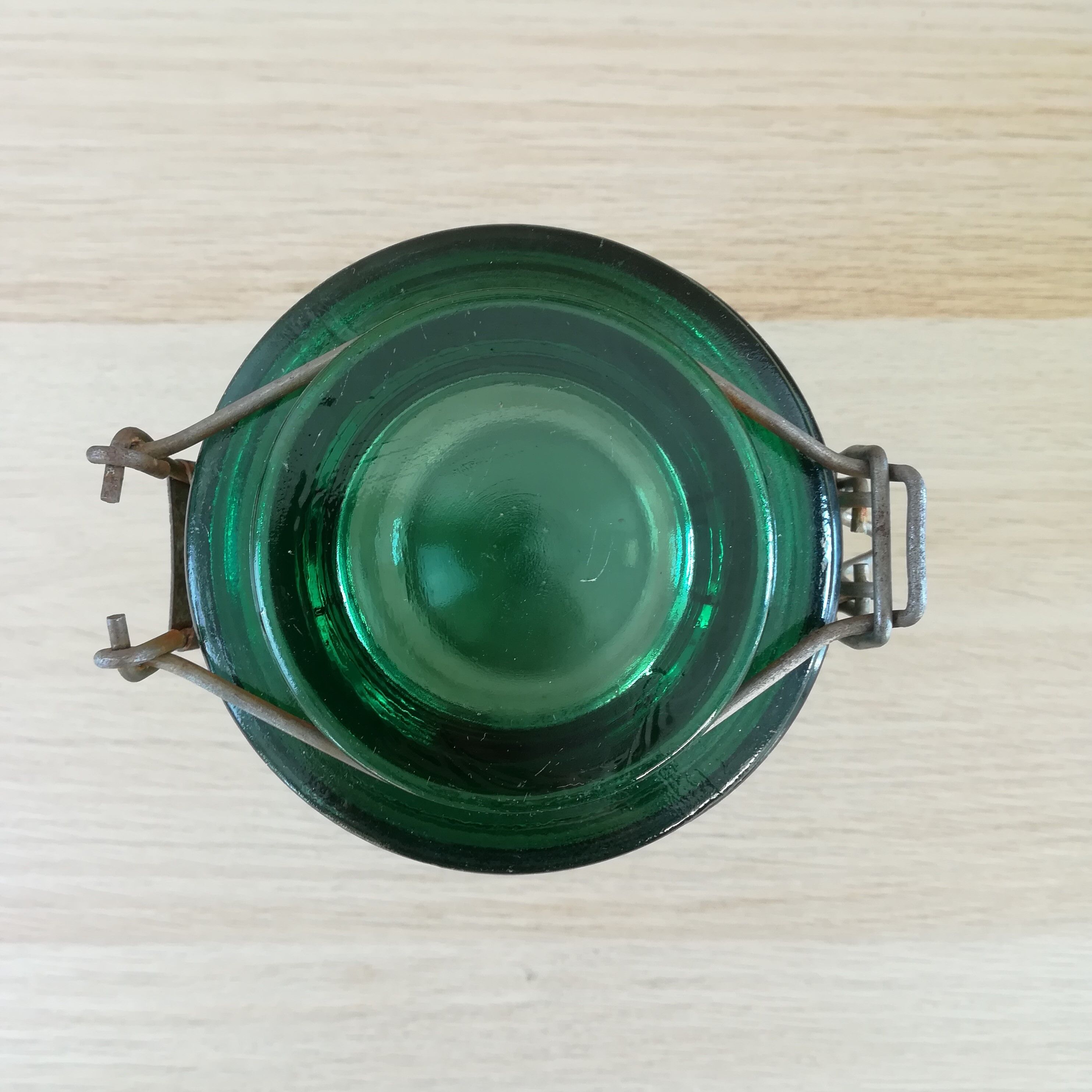 Solidex Green Glass Jar 1L H18CM