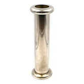 Vase cylindrique chromé moderne, Italie vers 1970