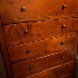 Commode chiffonier en merisier 7 tiroirs