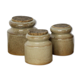 Set of 3 sandstone pots