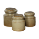 Lot de 3 pots en grès
