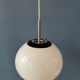 Small white Space Age mushroom pendant light