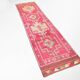 Red & Pink Hallway Vintage Runner Rug, 80x306Cm