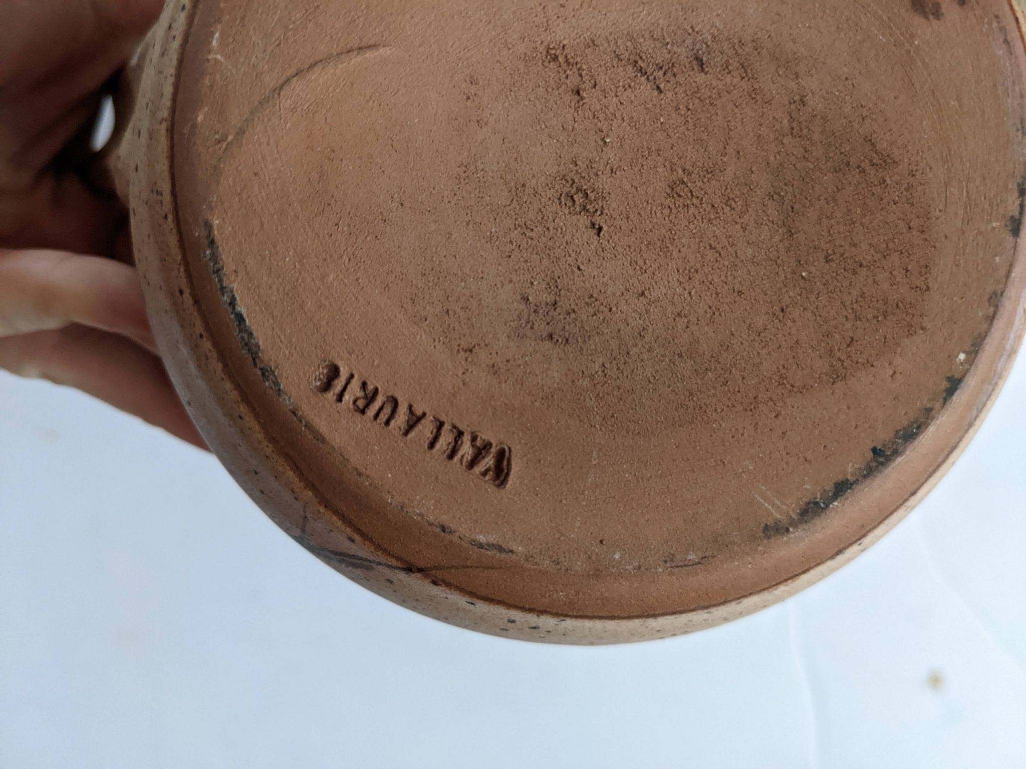 Jug vintage stoneware Vallauris pyrité