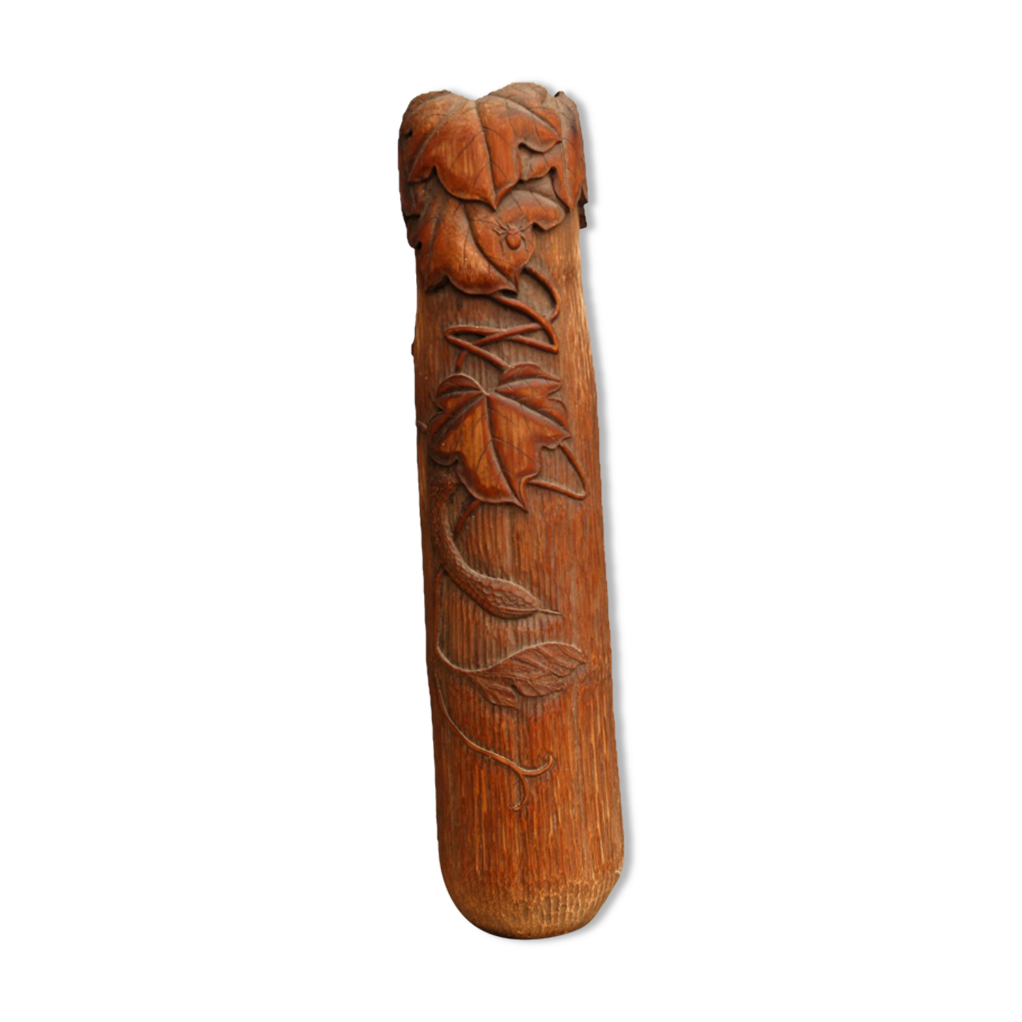 Carved bamboo vase, Japan