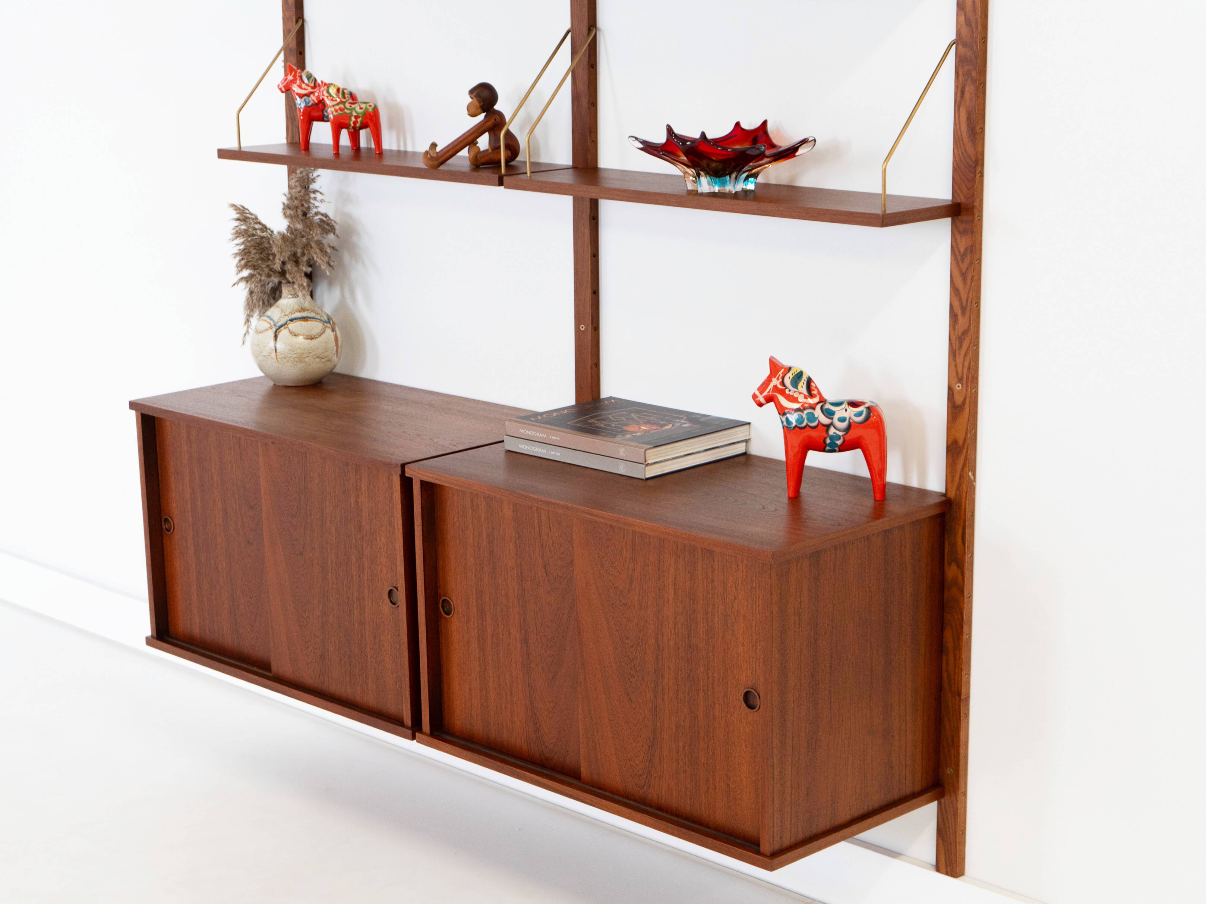 Teak modular shelving unit, Danish design, 1960s, made in Denmark