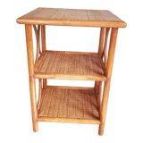 Rattan bedside table bookcase