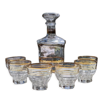 Decanter and 6 glasses from 1940